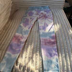 Tie-Dye Leggings in Blue and Purple